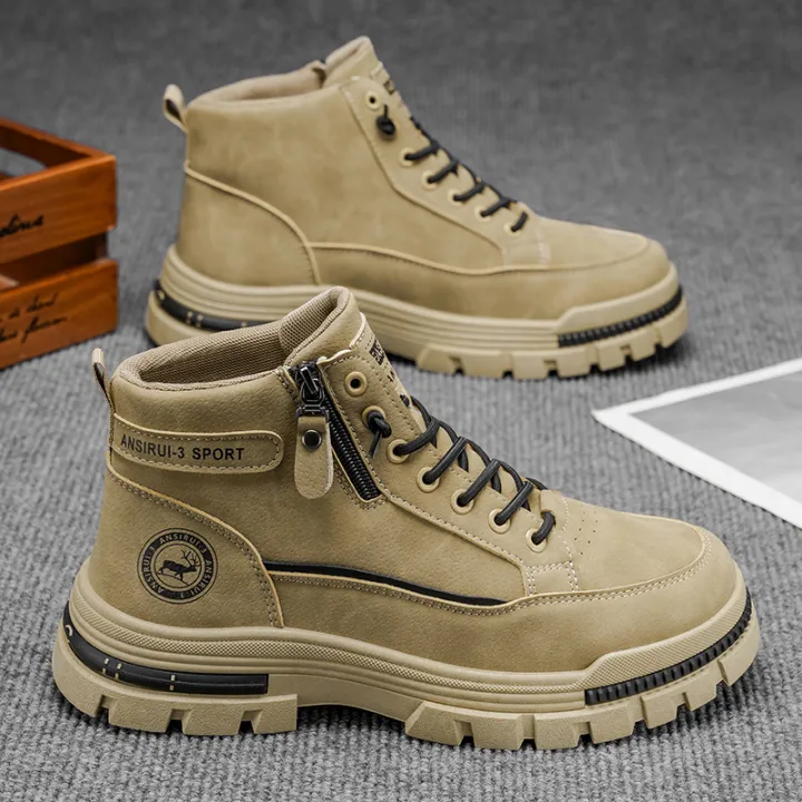 2025%20A/W%20New%20Men's%20Mid-High%20Top%20Outdoor%20Work%20Boots%20-%20Zip-Up,%20Hiking%20Casual%20Sports%20Mountaineering%20Style%20-%20Image%202