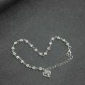 Heart & Flowers Anklet Foot Chain Boho Beach Beads Aolly Plum Blossom Anklets for Women Girl.