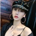 Big Round Crystal Hoop Earrings for Women Bijoux Geometric Rhinestone Earrings Statement Jewelry . 