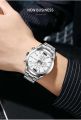SKMEI 9302 high quality silver mens quartz watch authentic Stainless steel band 3 dials Chrono vintage business wrist watch. 