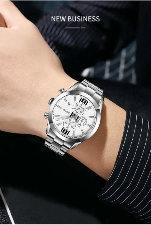 SKMEI%209302%20high%20quality%20silver%20mens%20quartz%20watch%20authentic%20Stainless%20steel%20band%203%20dials%20Chrono%20vintage%20business%20wrist%20watch%20-%20Image%205