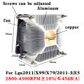 CPU Air Cooler 4PIN PWM TDP 120W 80MM X99 Processor Cooler PC Radiator Cooling Fan for Intel 2011 X79 X99 E5 2011-3 Ventilador.