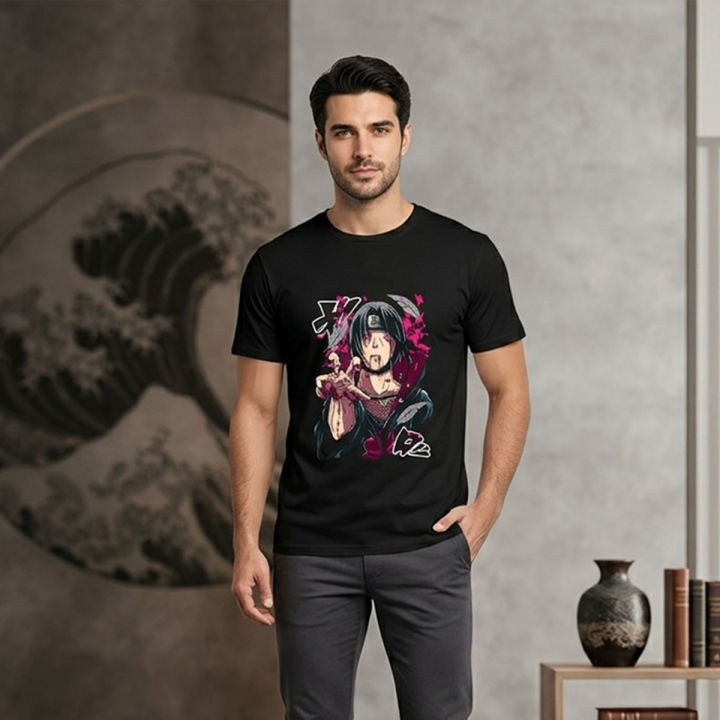 Half Sleeve Naruto(Bundle) Printed Jersey T-shirt For Men and Women