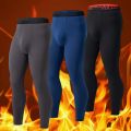 2/3-piece Set Of Autumn/Winter Men's Printed Thermal Underwear Sports And Fitness Round Neck Long Sleeved T-shirt Top Base Shirt. 
