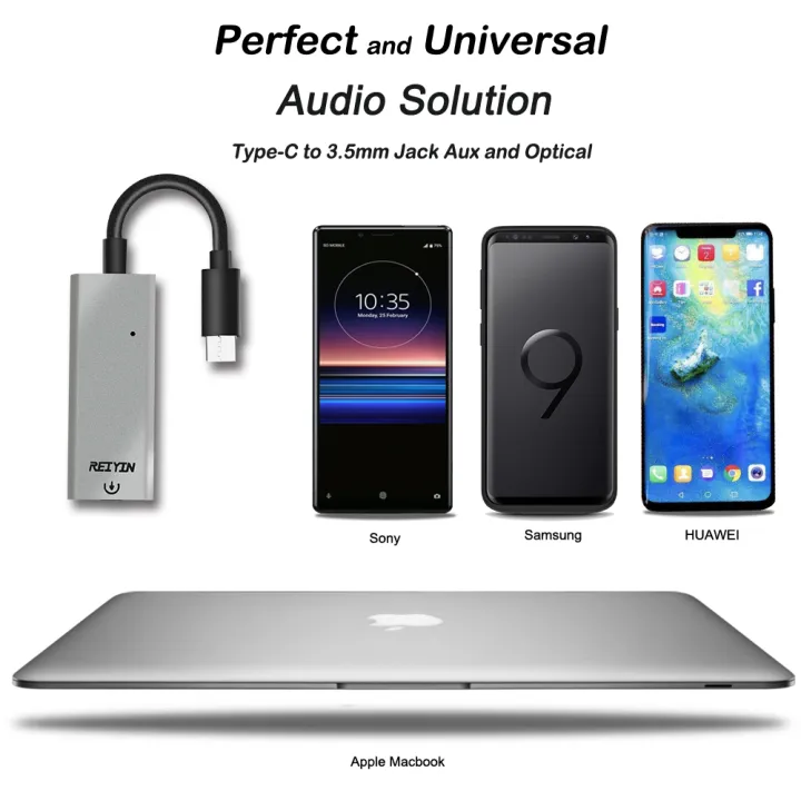 Reiyin%20DAC%20USB-C%20to%20Toslink%20Optical%203.5mm%20Headset%20192kHz%2024bit%20Audio%20Adapter%20PC%20Sound%20Card%20-%20Image%202