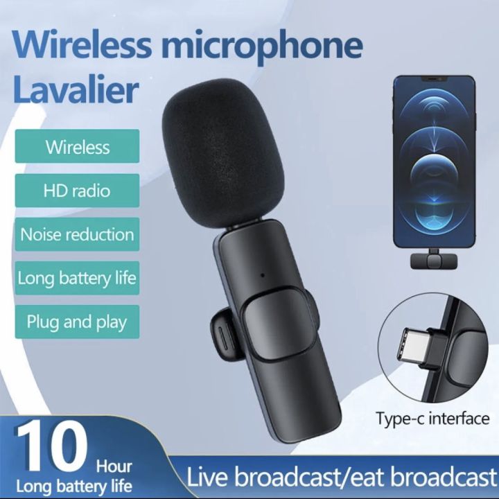 Wireless%20MIC%20K8%20MICROPHONE%20Vlogging%20Mic%20with%20Microphone%20Accessories%20Video%20for%20Type%20C%20Android,%20IOS%20Lightining%20&%203.5mm%20Jack%20-%20Image%205