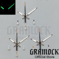 GRAMOCK Black Red Orange Silver Watch Hand Green Luminous 6PCS Per Set Fit VK63 Quartz Movement Modified Replacement Watch Parts. 