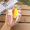 〔CC11〕10Pcs Creative Mango Shape Disposable Dessert Cake Plastic Cup DIY Cake Cream Mousse Packaging Box With Clear Cover. 