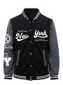 New York Land Of Dreams Capital Of Liberly Baseball Jersey Men Retro Soft Coat Trendy American Jackets Autumn Fleece Men Top. 