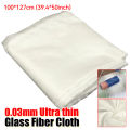 1mx1.27m 0.03mm Ultra Thin Fiber Glass Fabric Fiberglass Cloth Density High Temperature Resistanc DIY Fabric. 