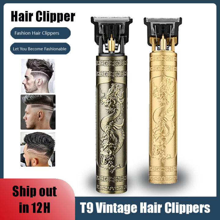 Vintage T9 Electric Hair Cutting Machine Hair Clipper Professional Men Shaver Rechargeable Barber Trimmer for Men Dragon Buddha