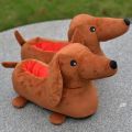 TreasuringU Dachshund Plush Slippers Cartoon Weiner Dog Non-Slip Fuzzy Shoes Funny Animals House Slippers Christmas Gifts. 