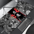 Game mouse pad Japanese samurai devil mouse pad black ghost face gamer desk pad mouse pad carpet accessories table pad. 