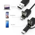 3In1 5.5mm Endoscope Camera Mini Snake Sewer Industrial Piping Borescope Car Inspection Endoscopic For Pc Usb Android Type C. 