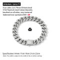 Original Design Stainless Steel Cuban Bracelet Men Women Couple Letter Matte Bangle Punk Hip Hop Thick Chunky Chain Wristband. 