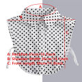 Cotton Front Tie for Women Polka Dots Fake Collar Lapel Detachable Collar Shirt Stand Detachable Female False Collar Decor. 