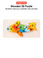 3D Wooden Puzzles Educational Cartoon Animals Early Learning Cognition Intelligence Puzzle Game For Children Toys.