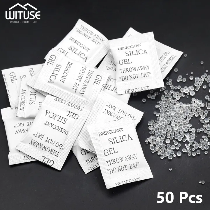 Non-Toxic Silica Gel Desiccant 50/100/200Pcs Kitchen Room Living Room Moisture Damp Absorber Dehumidifier For Home Accessories