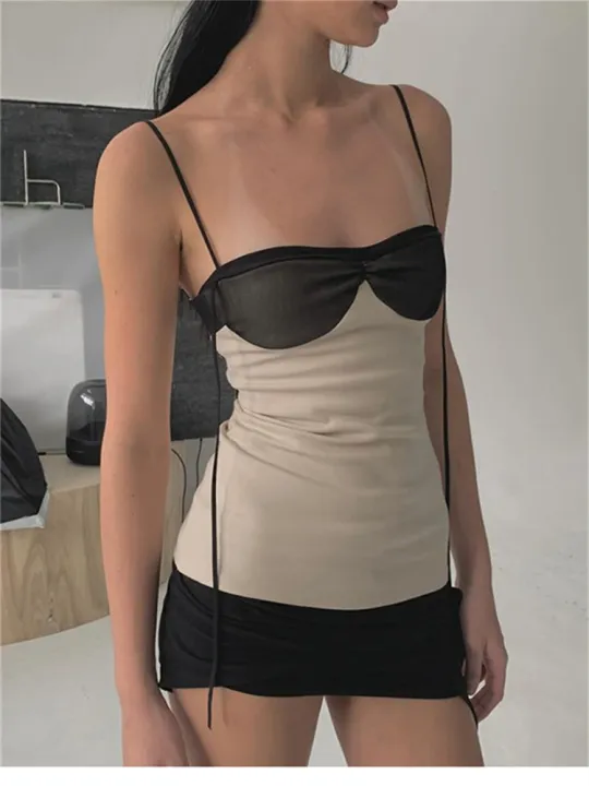 Nibber%20Patchwork%20Panelled%20Women%20Mini%20Dress%20Concise%20Tassel%20Wrapped%20Chest%20Irregular%20Backless%20Super-Short%20Vestido%20Trend%20Streetwear%20-%20Image%204