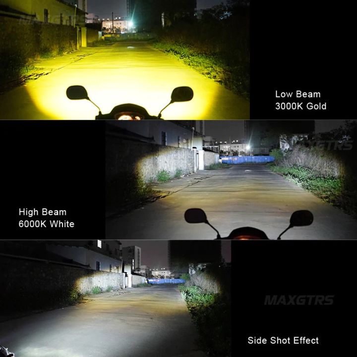Motorcycle G15 Mini Driving Spot/Fog Light Dual Color Super High Beam Fog Lamp Car, Motorbike, Truck, Van LED (12.24 V, 15 W)