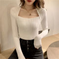 Women Pullover Sweater Autumn Long Sleeve Pullover Basic Top Fashion Elastic Female Winter Solid Knitted Jumper. 