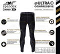 Spandex compression pants Black/Grey stitch length lp002. 