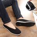 Chinese Traditional Martial Arts Shoes Men Kung Fu Wing Chun Tai-Chi Wushu Black Cloth Old Beijing Casual Shoes Sport Sneaker.