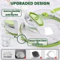 10-Inch Microwave Splatter Cover Clear Plastic Heat Resistant Microwave Oven Dish Plate Cover with Handle and Water Steamer. 
