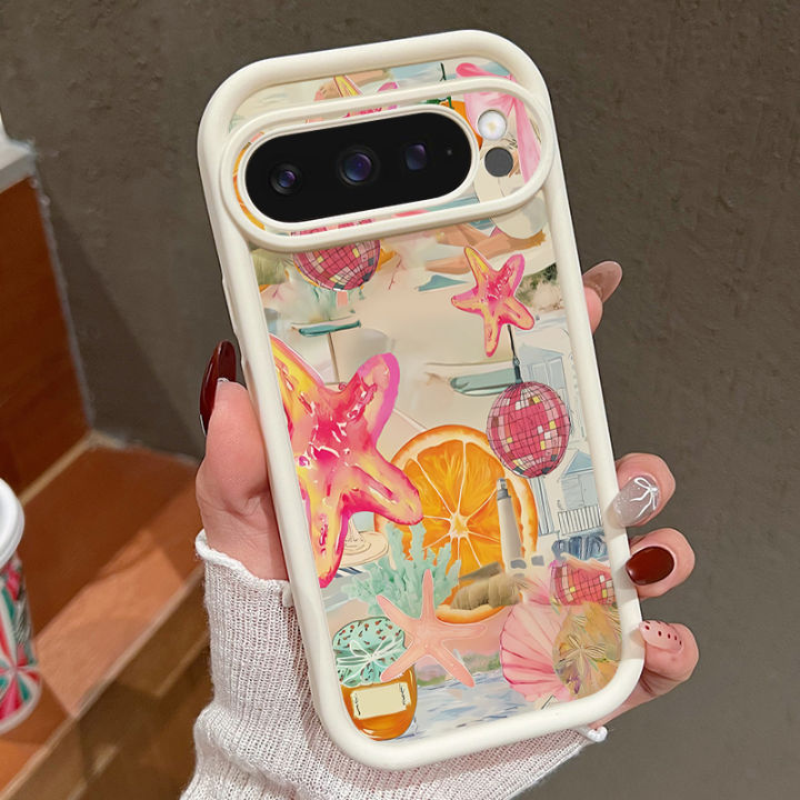 Orange Fruit Pattern Phone Case For Google Pixel 10 8 Pro 9A 8A 9 10 Pro XL 7A Shockproof Soft Silicone Cover For Pixel 7 9 Pro