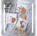 Mini cute canvas painting for gift . 