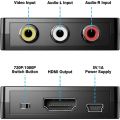 RCA AV To HDMI-compatible Converter AV/CVSB L/R Video Box HD 1080P 1920*1080 Support NTSC PAL Output AV To HDMI-compatible. 