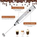 Electric Milk Frother Double Whisk Handheld Coffee Foam Mixer USB Rechargeable. 