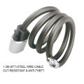 4 Feet Anti-theft Bicycle Lock Cable Coil with Mounting Bracket and Keys Bike Accessories Bike Lock Chain for Bicycle Safety. 