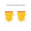 Mini Plastic Razor Blade Scraper Glass Cleaning Scraper With Metal/Plastic Blades for Removing Glue Sticker Paint Window Scraper.