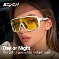 SCVCN Polarized Yellow Night Driving Fishing Glasses Cycling Equipment Outdoor Sports Bike Eyewear Camping Running Accessories. 