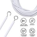 Curtain Wire Rod Expanding High Quality Curtain Wire Plastic-coated Curtain Rope Spring Rope Curtain Lanyard/ Curtain Rod Curtain Wire and Hooks Set,Curtain Wire with Screw-in Hooks for Net Curtain Rod. 