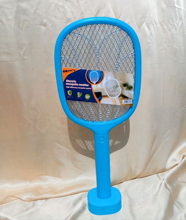 2 in 1 Mosquito Lamp With LED Light & Charging Stand USB Rechargeable Mosquito Killer Racket. Home Rechargeable Mosquito & Flying Insect Killer Racket
