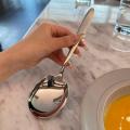 Extra Large Spoon Stainless Steel Silvery Split Spoon Hotel Restaurant Long Handle Large Public Spoon Kitchen Tableware. 