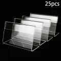 25Pcs Acrylic L-Shaped Label Stands 6x4cm Business Card Transparent Holders Deskstop Sign Frame Display Price Tag Poster Rack. 