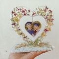 Resin photo frame with the photo (heart ❤️ shape). 