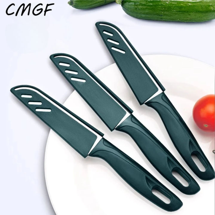 CMGF Kitchen Fruit Knife With Sheath Stainless Steel Paring Knife Set Potato Peeler Kitchen Cooking Gadgets