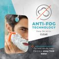 Acrylic Shower Mirror Fogless Anti-Fog Women's Travel Shaving And Makeup Mirror Bathroom Accessory Tools.