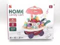 Ice Cream Toy Sound Light Simulated Mini Rotating Ice Cream Truck Candy Confectionery Trolley Car Pretend Play Kitchen Toy. 