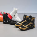 New Boxing Shoe Men White Professional Lightweight Training Wrestling Shoes Fighting Fighting Sanda Weightlifting Squat Sneakers. 