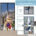 Magnetic Screen Door, Pet Friendly, Easy To Install, with Magnetic Door Curtain for Insect Control, Ventilation, and Security. 