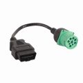 9 Pin Male Head to 16 Pin OBD2 Truck Diagnostic Scanner Cable Adapter for Cummins Diesel Engine. 