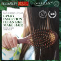 BOOMSLIFE Oak Wood Hair Brush Women Head Scalp Massage Hairbrush Wood Wide Tooth Hair Comb Airbag Hair Loss Improve Scalp Tool. 