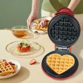MINI WAFFLE MAKER Heart shape and round shape. 