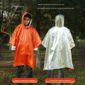 Outdoor Waterproof Raincoat Camping Portable Mountaineering Hiking Emergency Aluminum Film Raincoat For Preventing Temperature.