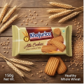 Khajurico Atta Cookies 150g | Healthy Whole Wheat Crunchy Biscuits | Light Sweet Tea Time Snack for Kids & Family (Pack of 2). 